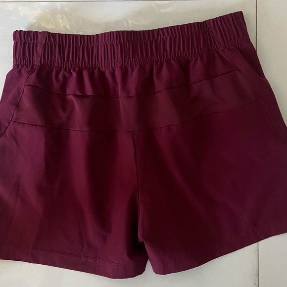Young LA burgundy gym shorts drawstring two pockets barely worn model# 101 - Picture 4 of 5